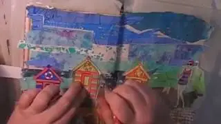 Process Art Journal Page Beach fun