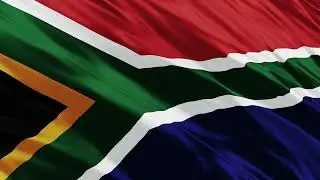 South African flag waving 4K video free download