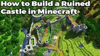 How to build an Awesome RUINED castle in Minecraft 1.14 Vanilla Survival