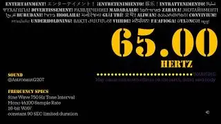 65 Hz 1 Hz Interval Sine Pure Tone Frequency 441000 Sample Stereo