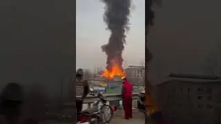 Closer view of #fire at Tengpora, #Srinagar