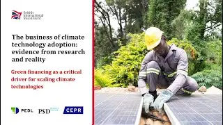 EVENT: The business of climate technology adoption: Green financing and technology adoption