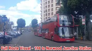 Full Route Visual | London Bus Route 196 - Elephant & Castle to Norwood Junction | (EE15e) YX25ODW