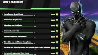 WEEK 6 CHALLENGES CHAPTER 2 SEASON 4 | BLACK PANTHER CHALLENGE FORTNITE