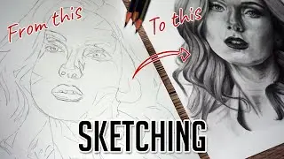 How to Draw a Face from a Photo | Sketching Step by Step Tutorial