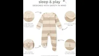 Burt's Bees Baby Girls' Organic Cotton Sleep and Play Footed Pajamas