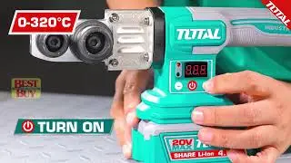 TOTAL Tools 20V series Cordless PPR pipe welding tool &Oslash;20mm, 25mm, 32mm Teflon Die Head - TWTLI20182