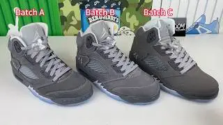 REAL VS REPS:Air Jordan 5 Retro Wolf Grey (2026) comparison & on feet