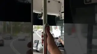 Pressing the stop button on Transit Systems 1313 #buses #bus #sydneybuses