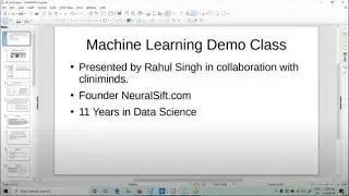 DEMO SESSION ON MACHINE LEARNING & CAREER AS DATA SCIENTISTNEXT BIG OPPORTUNITY
