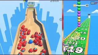 Marble Run Ultimate Race ASMR vs 2048 Balls Run & Merge Satisfying all levels gameplay walkthrough