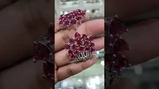 ruby mini crystal cutting design with ad stone work bracelet for women  any party occasion