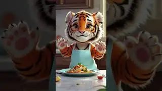 Cuzy Weekend By Little Tiger in Sky blue Apron #tiger #shorts #animals