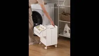 Rolling Collapsible Laundry Basket with Wheels | Foldable Storage Hamper for Easy Laundry