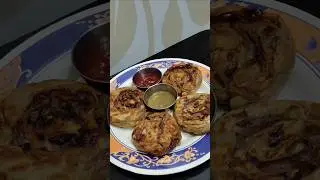 Rolled Pyaz Paratha | #shorts #new #food