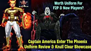 Captain America Enter The Phoenix Uniform Review & Knull Clear With Obelisk - Marvel Future Fight