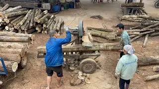 Processing wood into industrial plywood for furniture production