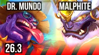 DR. MUNDO vs MALPHITE (TOP) | KR Grandmaster | 26.3