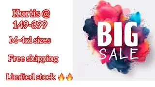 ഇനി മുതൽ free shipping ൽ നമ്മുടെ kurthis വാങ്ങാം.. Limited stock.. Don't miss it✨