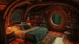 Rainy Evening in a Hidden Treehouse | Cozy Lantern Light, Cushions & Gentle Rain Sounds