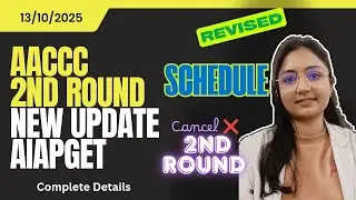 AACCC 2nd round Revised Schedule|Ayush PG counselling|New update|#aiapget #aaccc #schedule #update#2