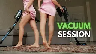 Pink Dress ASMR: Relaxing Vacuum Sounds with Legs & Feet 🌸