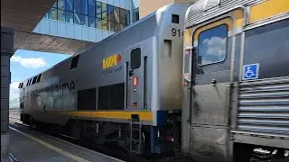 VIA 45 - 914 With Budd Cars Flies Through Oshawa
