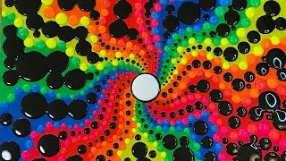 Part 1: Neon Painted Blob Art Dot Art #shorts