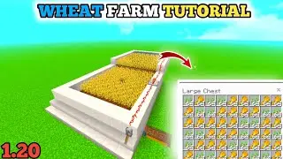 WHEAT FARM TUTORIAL IN MINECRAFT PE|| HINDI || TUTORIAL || 1.20