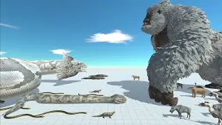 Animal Battle Gorilla VS Titanoboa in Animal Revolt Battle Simulator ARBS