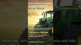 Tractor Price Drop in India John Deere | GST Benefit #tractor #johndeere #farmer #tractor