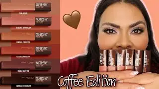 MAYBELLINE SUPER STAY MATTE INK COFFEE EDITION - SWATCHES