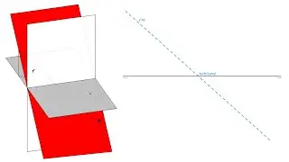 Recta contenida en el segundo bisector en sistema diédrico