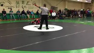 90 lbs OAC JH Girls State Makayla Young vs Bailey Brewer