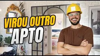 Ficou IRRECONHECÍVEL! Tour pela Reforma da Sala de TV e Jantar (Apto 75m)
