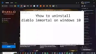 how to uninstall Diablo immortal on windows 10