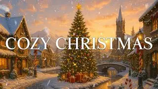Cozy Christmas Morning in a Snowy Village &mdash; Golden Sunrise, Gentle Snow, Calm Instrumental