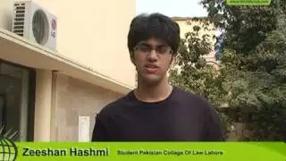 Student Reviews: Zeeshan Hashmi, Pakistan College of Law, Lahore.