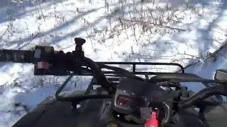 8 inches of snow, 1998 Honda TRX300 comes out to play,.