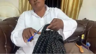 ASMR✨Braid trimming with gum cracking sounds.
