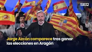 Jorge Azc&oacute;n comparece tras ganar las elecciones en Arag&oacute;n (08/02/2026)