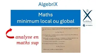 Maths sup MP PC PSI HEC Capes - analyse r&eacute;elle - minimum local minimum global