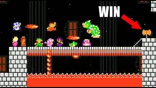 Scary Bowser Castle Competition Vs 9 Super Mario Characters