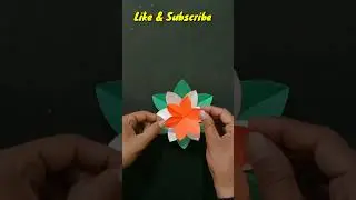 Easy Flower For 26 January 🇮🇳 #craftideas #shortsvideo #diy #flower 🌺🇮🇳