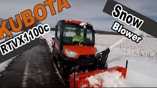 Kubota RTV-X1100c with V5296 snowblower - Wet snow removal