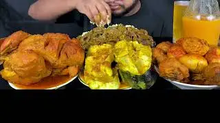 Epic Spicy Curry Eating Challenge! 🌶️🍛 | Chicken, Fish, Egg, and Buffalo Lungs Curry with Rice!