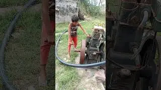 field marshal 8hp diesel pump set |#kirloskar  cold start and water demo #shorts