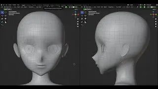 How To Model Female Anime Head - BLENDER 3.6