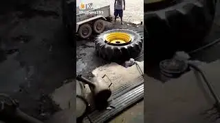 Inflar llanta con explosi&oacute;n, sale mal.