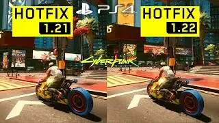 CYBERPUNK 2077 PATCH 1.21 VS PATCH 1.22 PS4 Gameplay & Graphics Comparison! (Free Roam Night City)